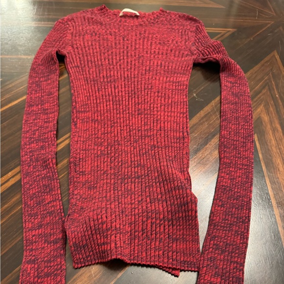 Beautiful Red Celine top with cream colored cuffs. - Picture 2 of 7